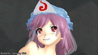 Loading kòd pou &#039;【MMD】Saigyoji Yuyuko vs Graj Monte Machin【R-18】
